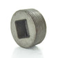 1/2 Inch Sch 40 Mnpt Black Welded Malleable Iron Square Head Pipe Plug