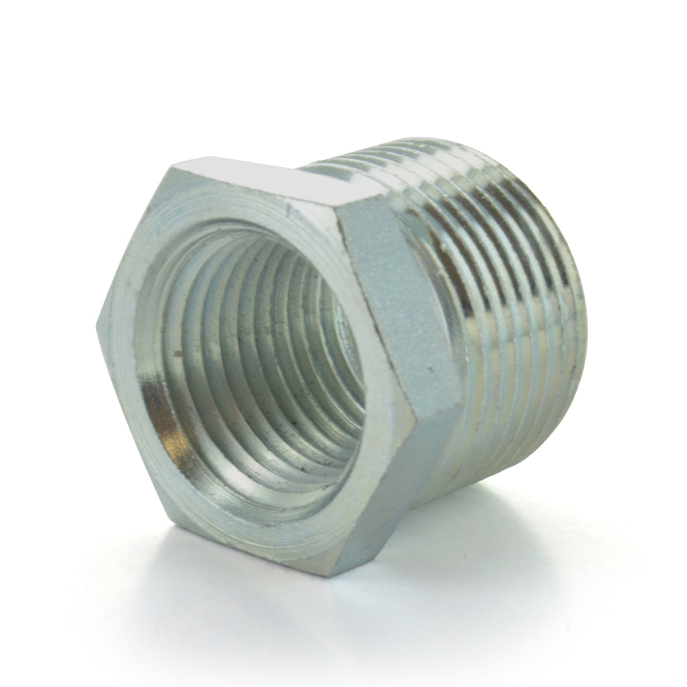 1/2" X 1/8" Schedule 40  Male NPT X Female NPT Galvanized Welded Malleable Iron Hex Bushing USA
