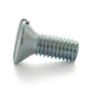 #10-32 x 1 Inch Fine Zinc Plated Steel Slotted Drive Flat Countersunk Head Machine Screw