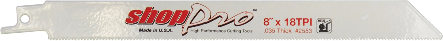 Shoppro 4 x 3/4 x 0.035 Cobalt Metal Cutting Reciprocating Saw Blade - 14 TPI