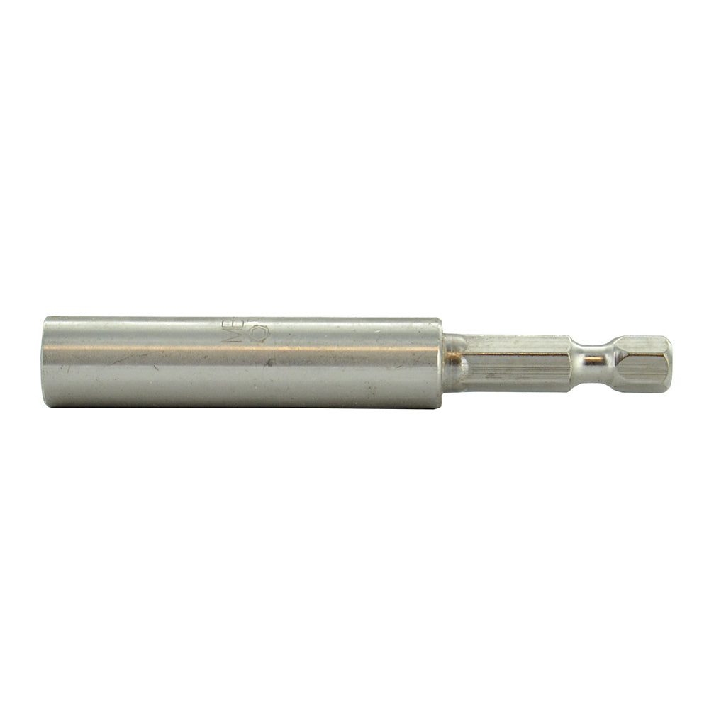 1/4 Inch Hex Drive 1/4 Inch Shank 3 Inch Length Stainless Steel Magnetic Bit Holder With C-Ring