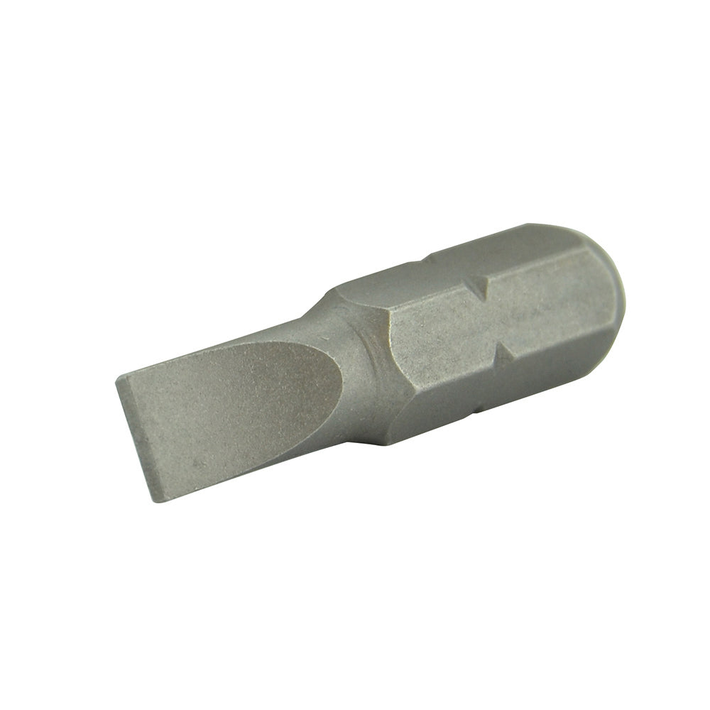 Slotted Drive 1/4 Inch Hex Shank #6-8 Tip 1 Inch Length Steel Insert Bit