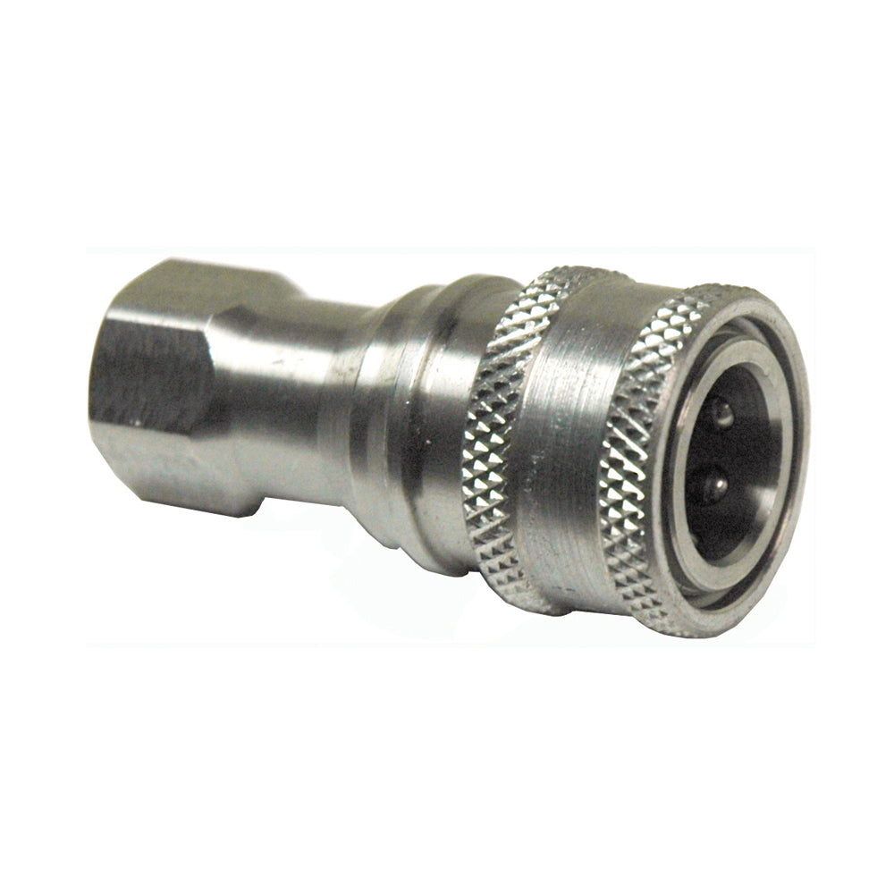 1/4 Inch Series H Iso 'B' Interchange Hydraulic Service Coupler Stainless Steel