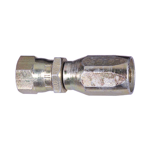 1/2 Inch x 1/2 Inch x 1-1/8 Inch Hex Tube Jic 37 Degree Female Swivel Yellow Zinc 247 N Series Weatherhead Field Attachable Coupling