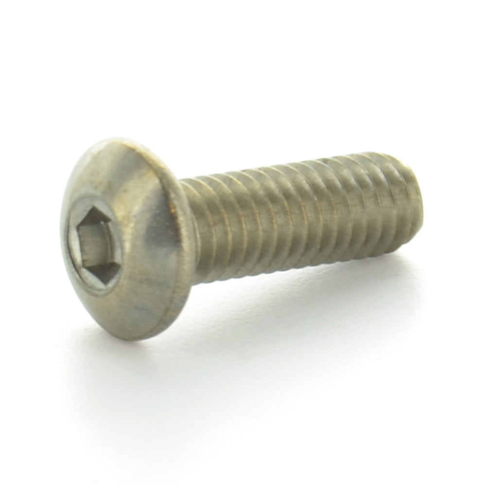 M8 x 1.25 x 20 mm Coarse Plain 18-8 (A2) Stainless Steel Iso 7380-1 Button Head Socket Cap Screw