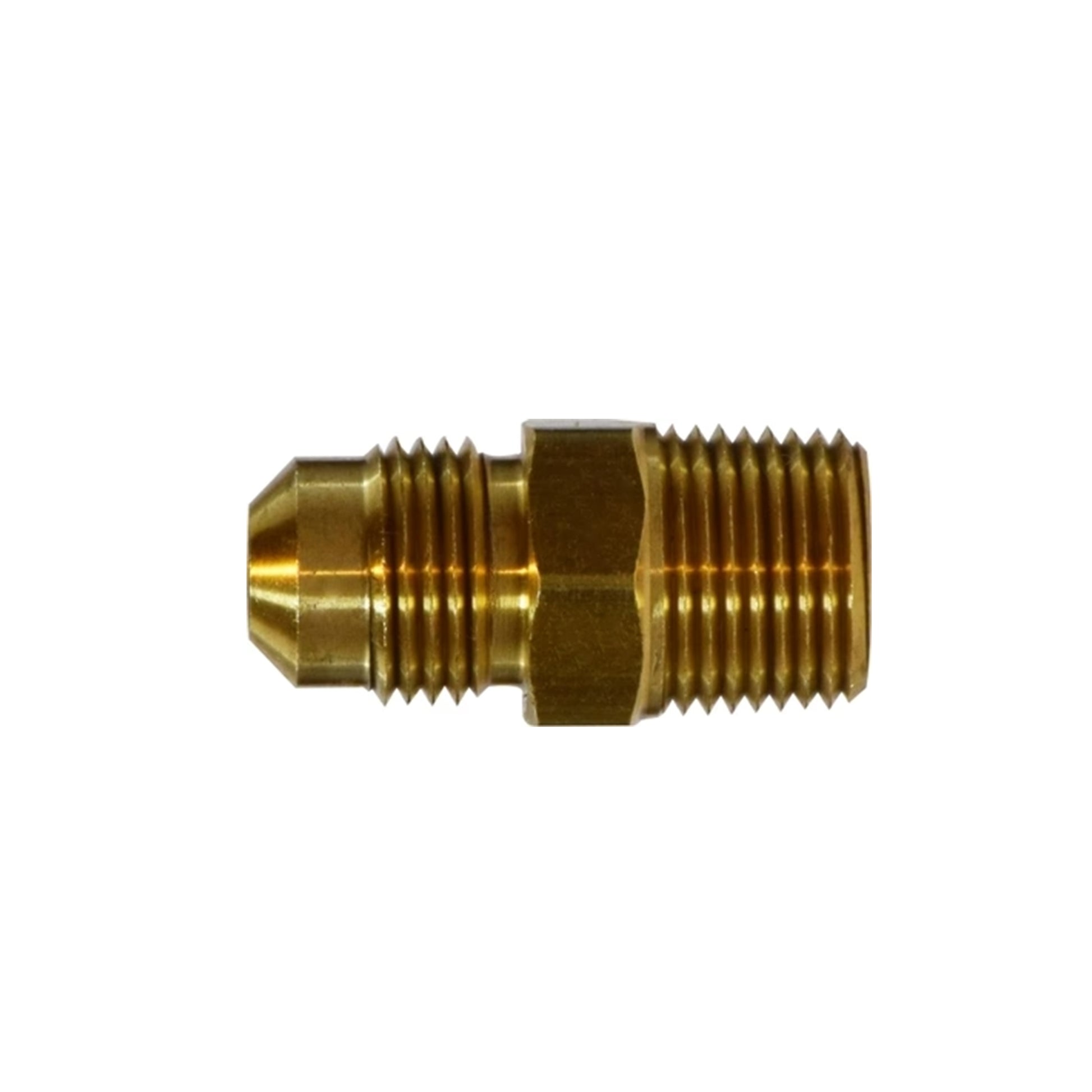 1/2 Inch X 5/8 Inch Brass SAE 45 Degree Flare Tube Male Connector