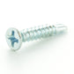 #10 x 1/2 Inch Zinc Plated Low Carbon Steel #2 Point Flat - Countersunk Head Self-Drilling Tek Screw