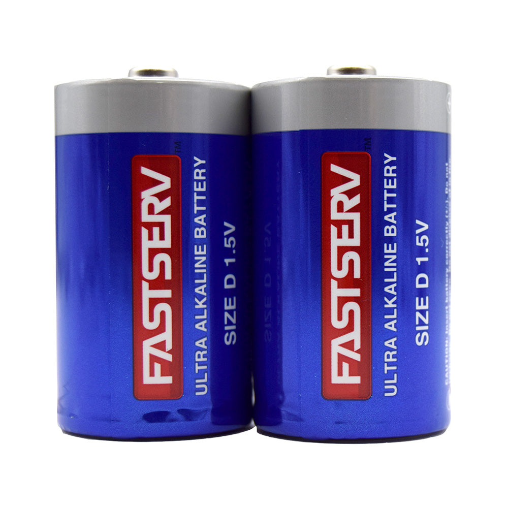 Fastserv Ultra Alkaline Battery - D Cell - 2 Pack