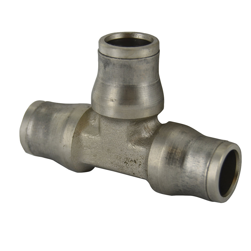 M12 Nickel Plated Brass Push-In Tube Union Tee