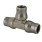 M12 Nickel Plated Brass Push-In Tube Union Tee