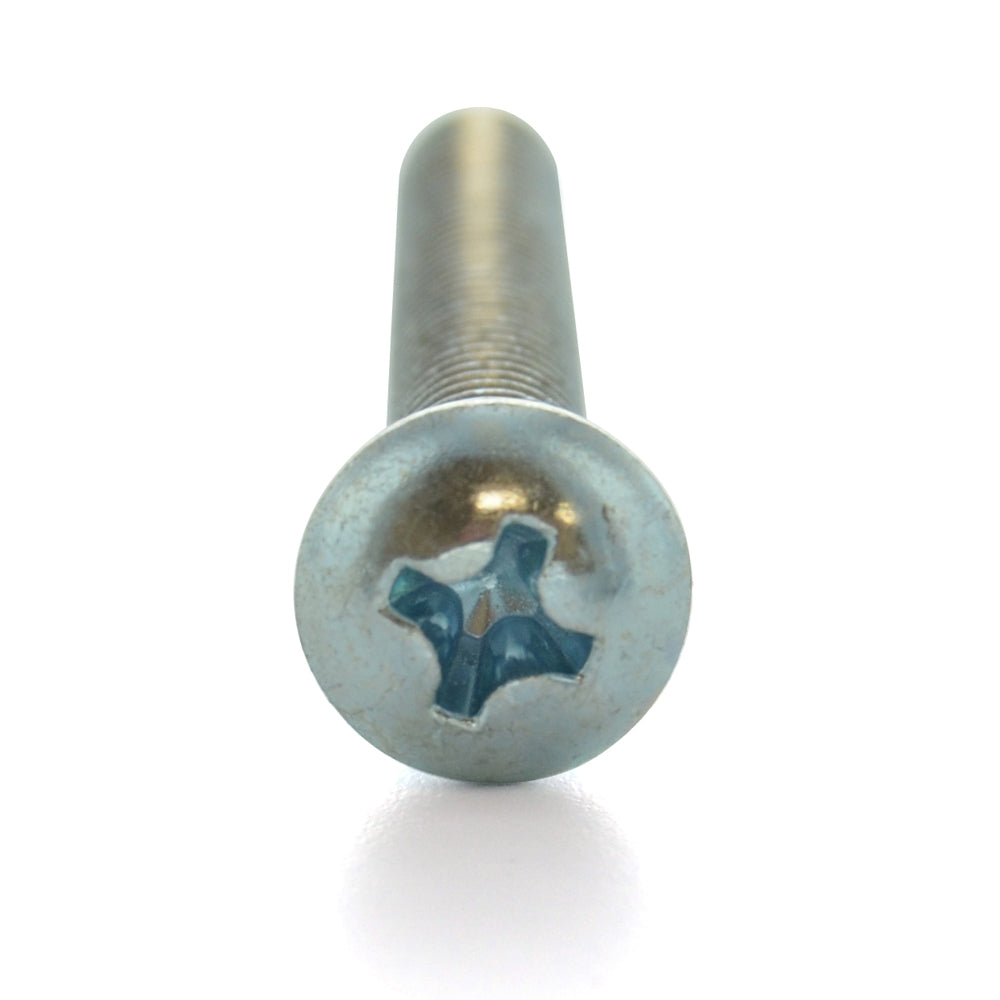 1/4-20 x 3/4 Inch Coarse Zinc Plated Steel #3 Phillips Drive Round Head Machine Screw