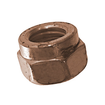 M10 x 1.25 Coarse Copper Plated Steel Din 14441 Self Locking Hex Nut