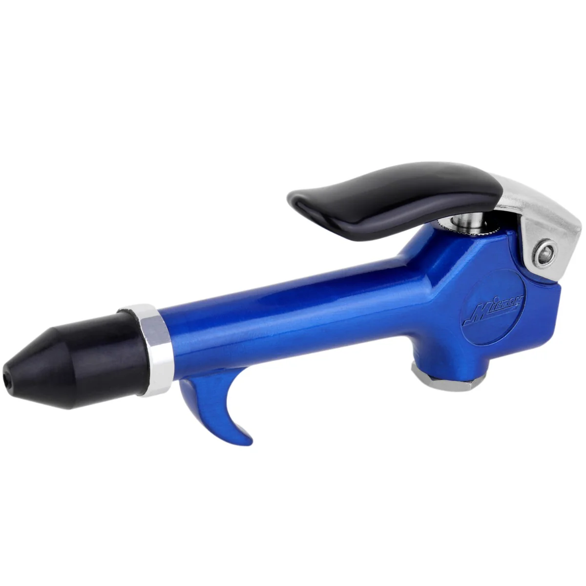1/4” NPT Lever Blow Gun Tool - Rubber Tip Nozzle, Blue