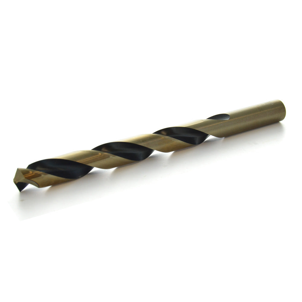 19/64 Inch Tin Coated Jobber Length Drill Titanium Nitride Finish High Speed Steel