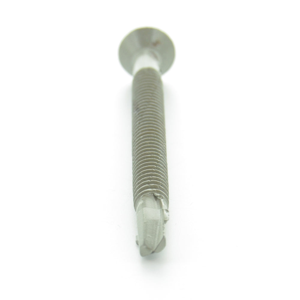 1/4-20 x 3 Inch Coated Steel #4 Point Flat - Countersunk Head Self-Drilling Tek Screw With Wings