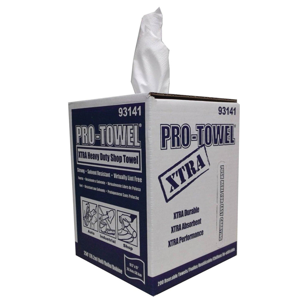 Pro-Series Pristine Clean Wipes- 9"X15" White Sheets. 240 Sheets Tote Box