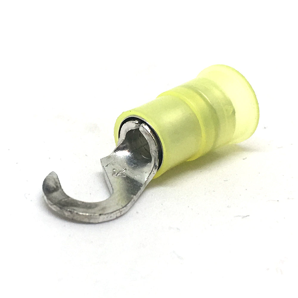 12-10 Gauge Nylon Insulated Hook Terminal Yellow #10 Stud