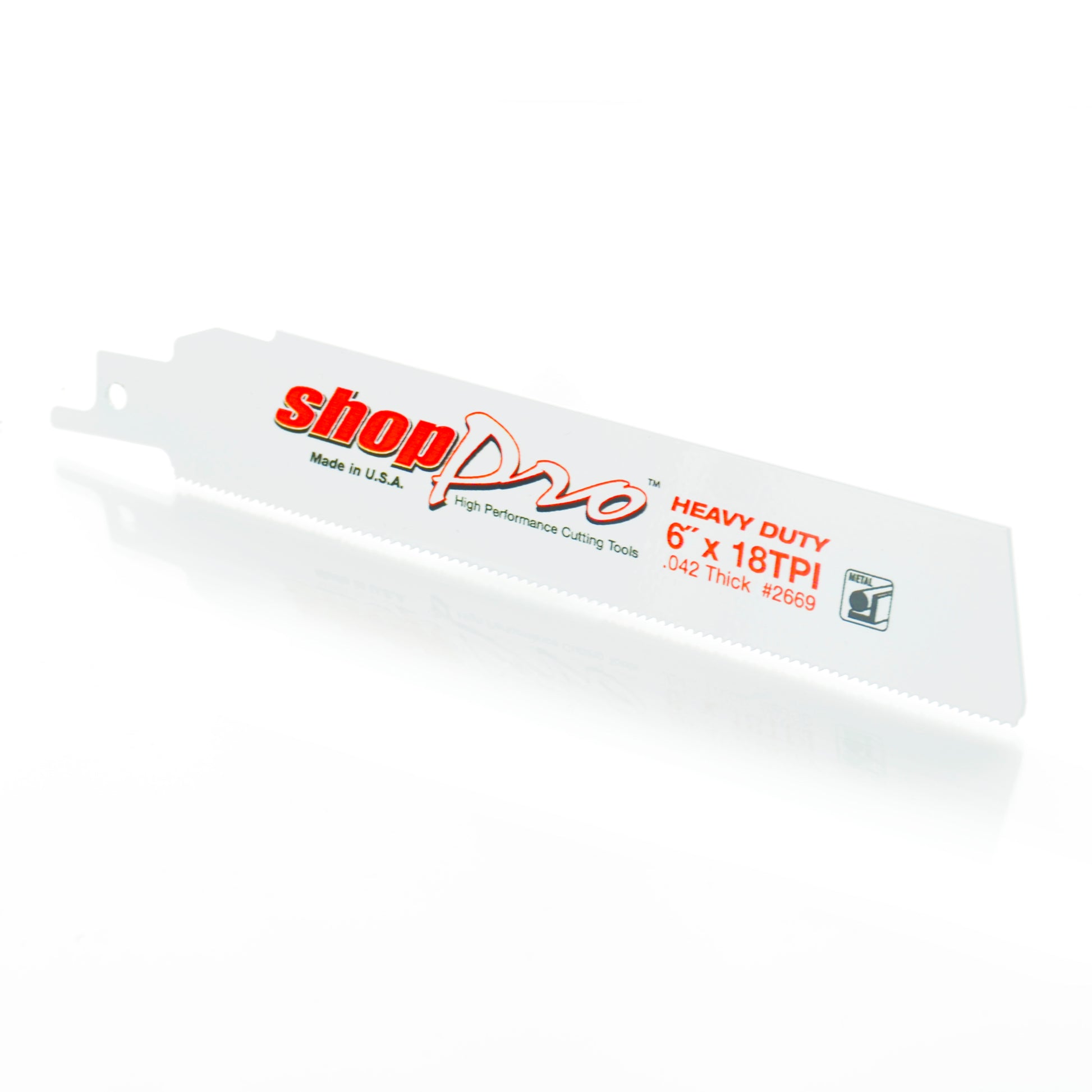 Shoppro 6 x 1 x 0.042 Power Edge Heavy-Duty Reciprocation Saw Blade - 18 TPI