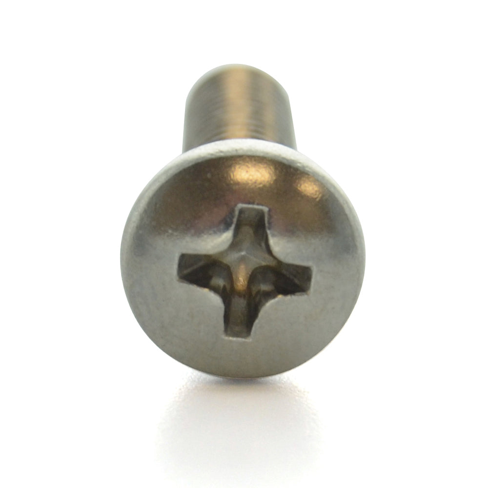 #10-24 x 1-1/2 Inch Coarse Plain 18-8 (A2) Stainless Steel #2 Phillips Drive Pan Head Machine Screw