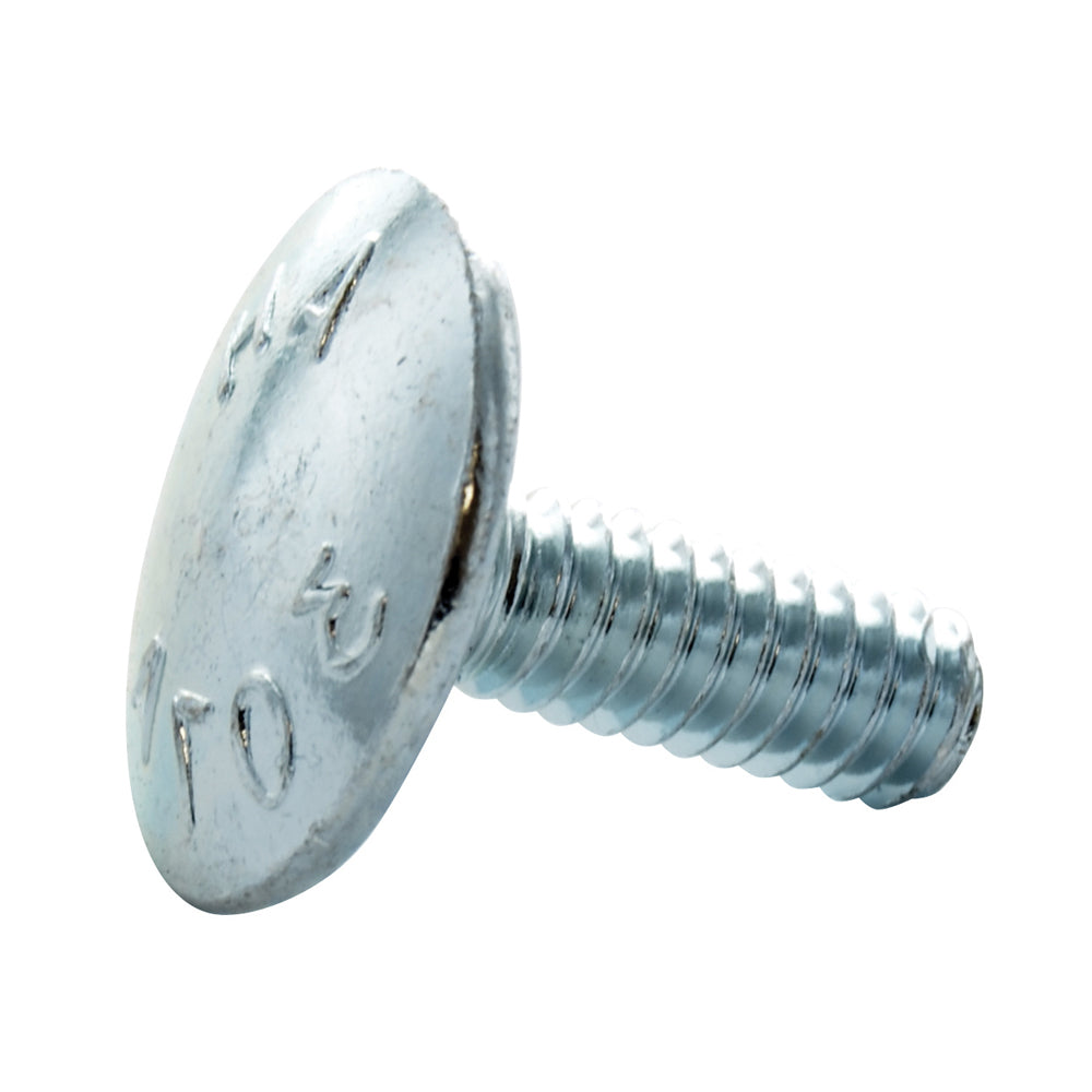1/4-20 x 1-1/4 Inch Coarse Zinc Plated A307 Grade A Round Head Step Bolt