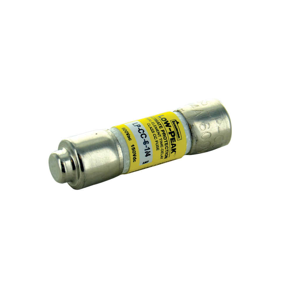 6-1/4 Amp LP-CC Type 13/32 Inch X 1-1/2 Inch 600 Vac Low Peak Time Delay Class Cc Industrial Fuse - Clearance