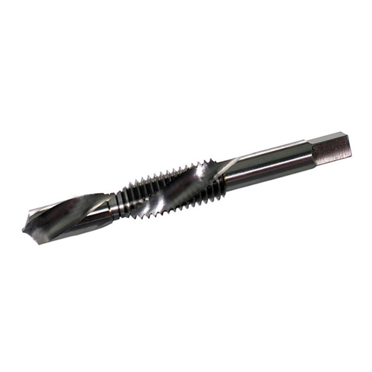#8-32 Hex Shank 118 Degree Split Point Black And Gold Combination Drill And Tap