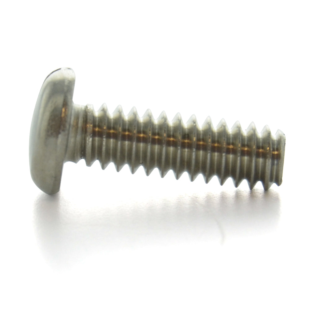 #10-24 x 1-1/2 Inch Coarse Plain 18-8 (A2) Stainless Steel Slotted Drive Pan Head Machine Screw