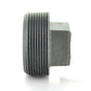 3" Schedule 40 Male NPT Black Malleable Iron Square Head Pipe Plug