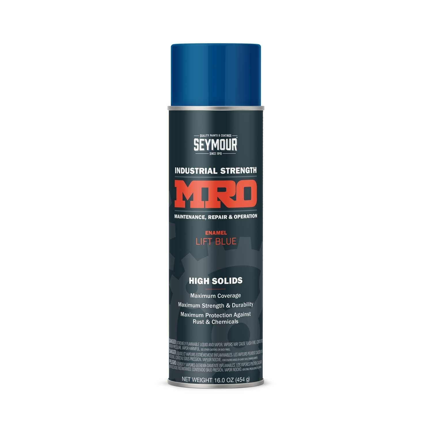 Seymour MRO Industrial High-Solids Spray Paint- Lift Blue - 16 OZ. Net Fill Wt. - Aerosol