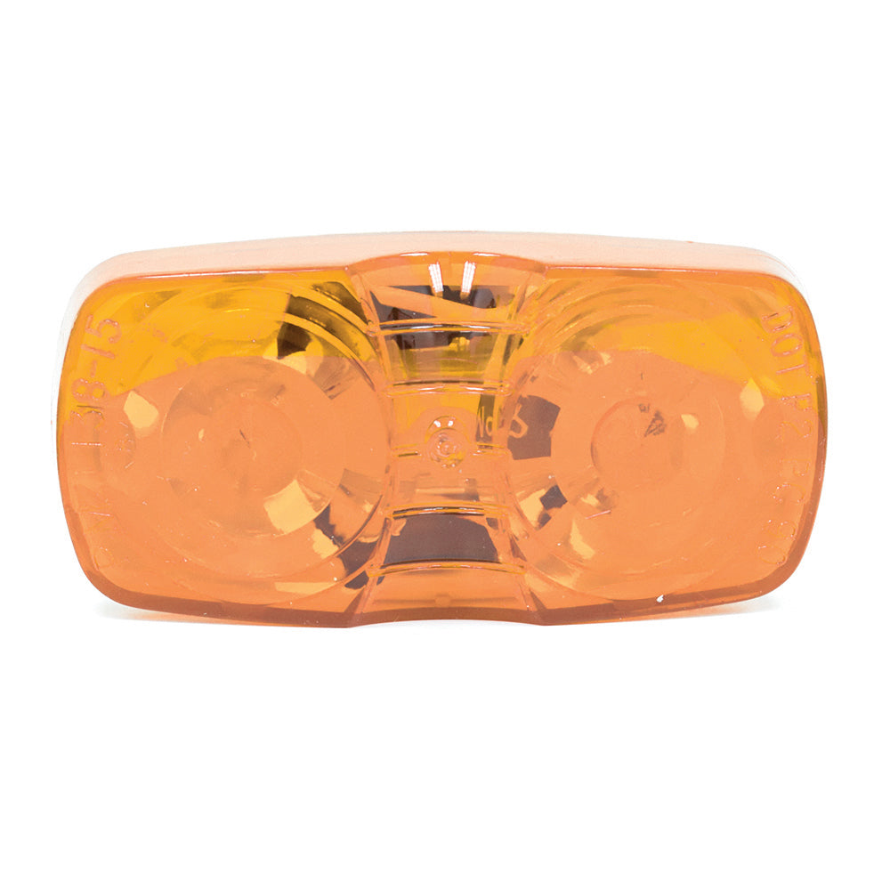 4 Inch X 2 Inch 12 Diode Clearance/Side Marker Light Amber With 2 0.180 Bullets