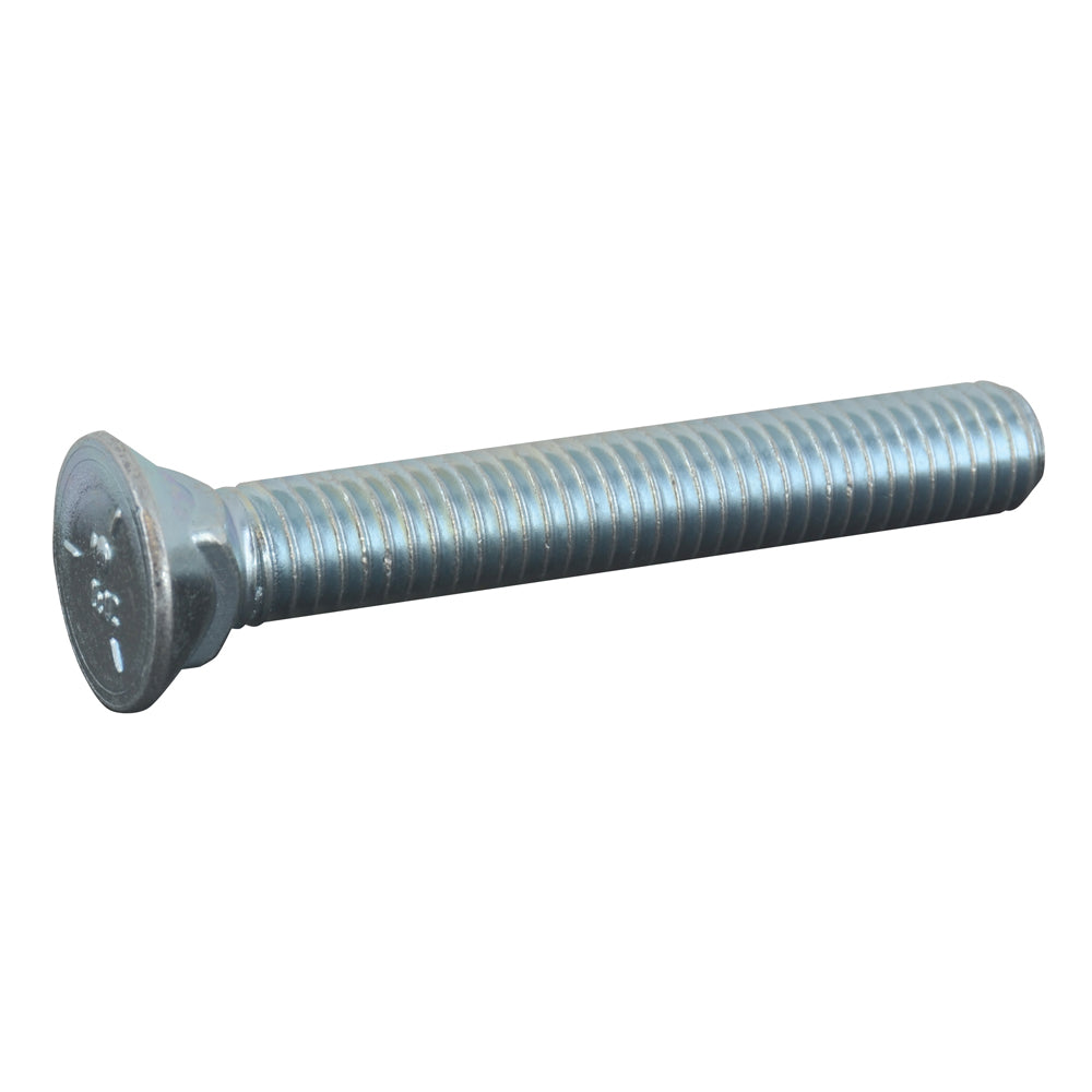 7/16-14 x 3 Inch Coarse Zinc Plated Grade 5 Flat Head Plow Bolt