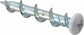 3/16 Inch x 1-1/4 Inch White Pan Head Concrete Screws Wall-Dog� Anchor - 100 Per Box