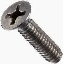 #8-32 x 3/4 Inch Fine Plain 316 (A4) Stainless Steel #2 Phillips Drive Flat Countersunk Head Machine Screw