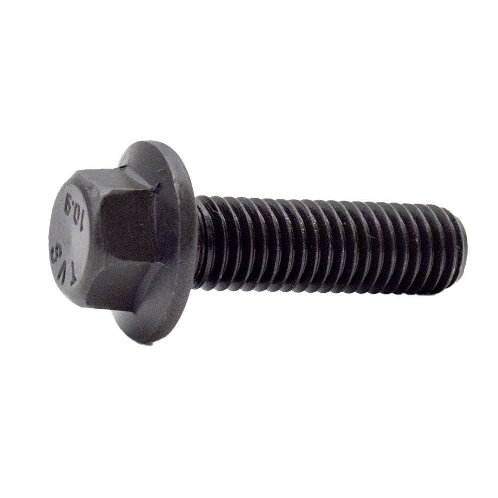 M6 x 1.0 x 30mm Reduced Head Hex Flange Screw Non Serrated Frame Bolts Plain Grade 10.9