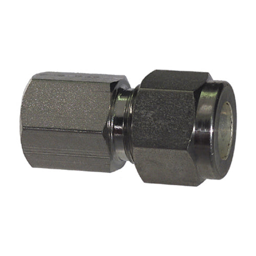 3/8 Inch X 1/2 Inch Compression Tube X Fnpt T316 Stainless Steel Straight B-Lok Connector