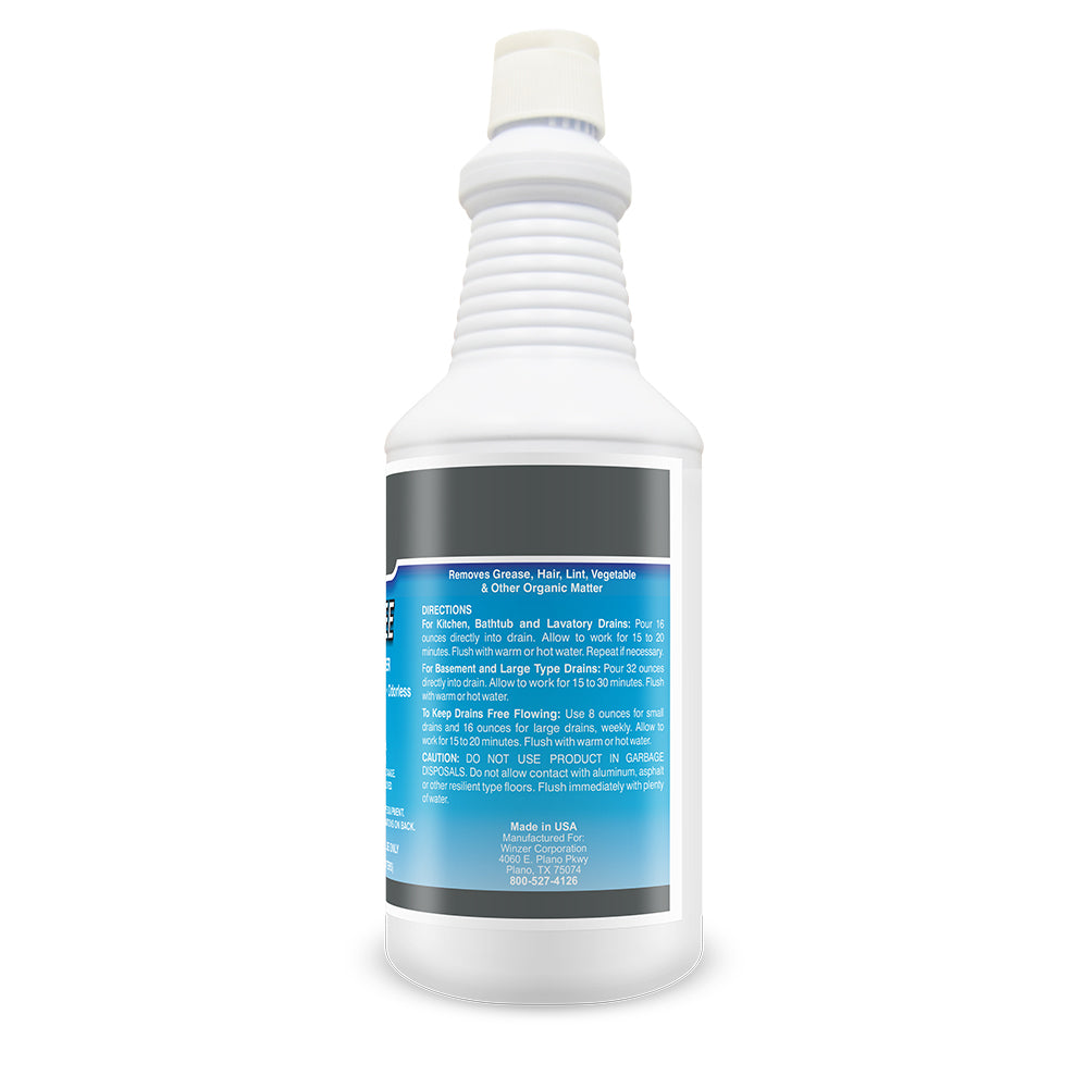 ISI Poly Fume Free Liquid Drain Opener - 1 Qt Bottle