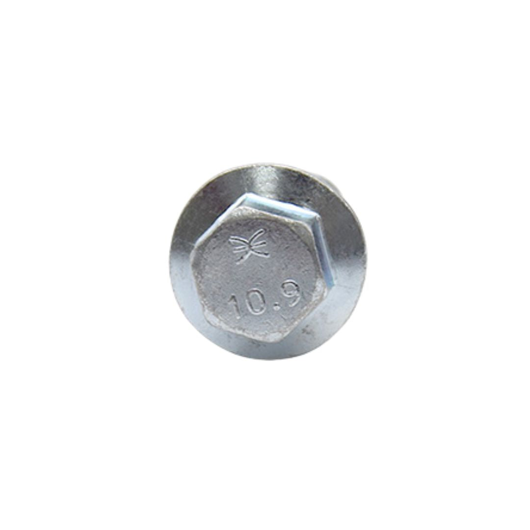 M8 x 1.25 x 50mm Reduced Head Hex Flange Screw Non Serrated Frame Bolts Zinc Plated Grade 10.9