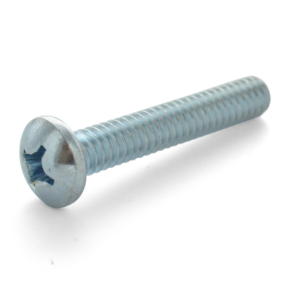 #10-24 x 1/2 Inch Coarse Zinc Plated Steel Slotted Drive Pan Head Machine Screw