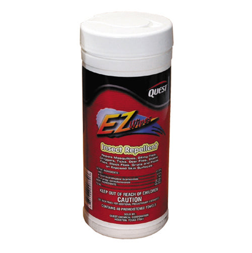 Quest Specialty EZ Wipes Insect Repellent Pre-Moistened Towels - 40 Per Pack - 7 Inch X 11 Inch