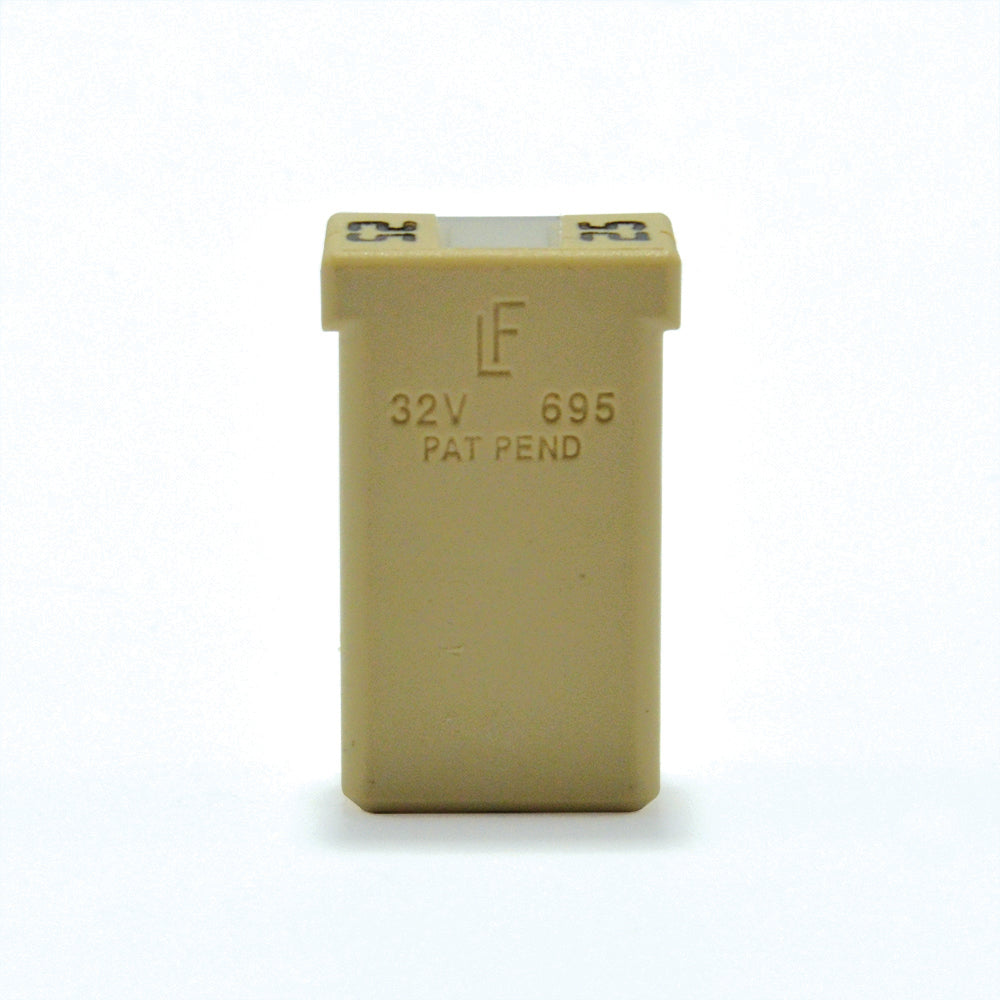 25 Amp Mcase+ 32 Volt Cartridge Fuse - White
