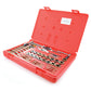 Gold Hi-Tungsten and Hi-Molybdenum Tool Steel 40 Pieces Spiral Point Tap and Hex Die Set