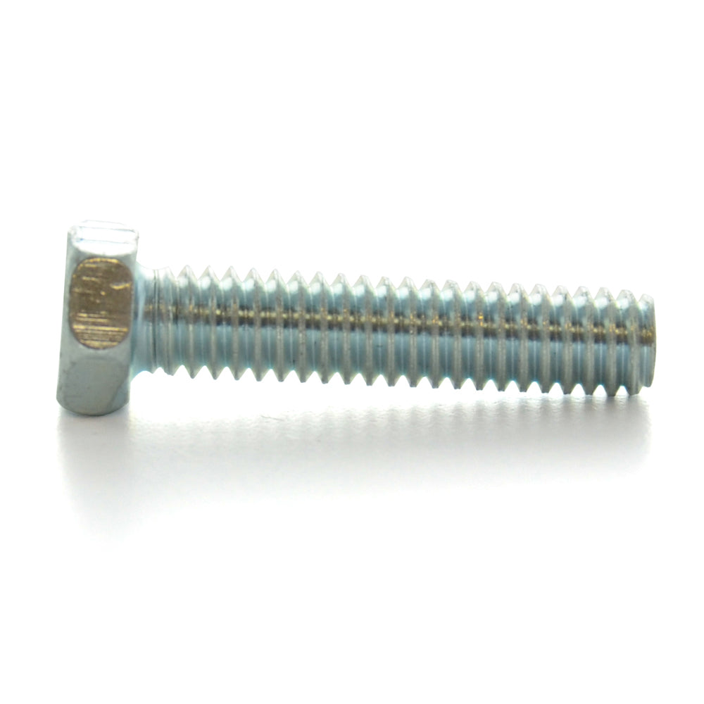 #10-24 x 1 Inch Coarse Zinc Plated Steel External Hex Unslotted Drive Hex Head Machine Screw