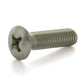 #8-32 x 1/2 Inch Coarse Plain 18-8 (A2) Stainless Steel #2 Phillips Drive Oval Countersunk Head Machine Screw