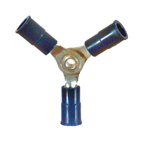 16-14 Gauge 3-Way Connector PVC Insulated Blue