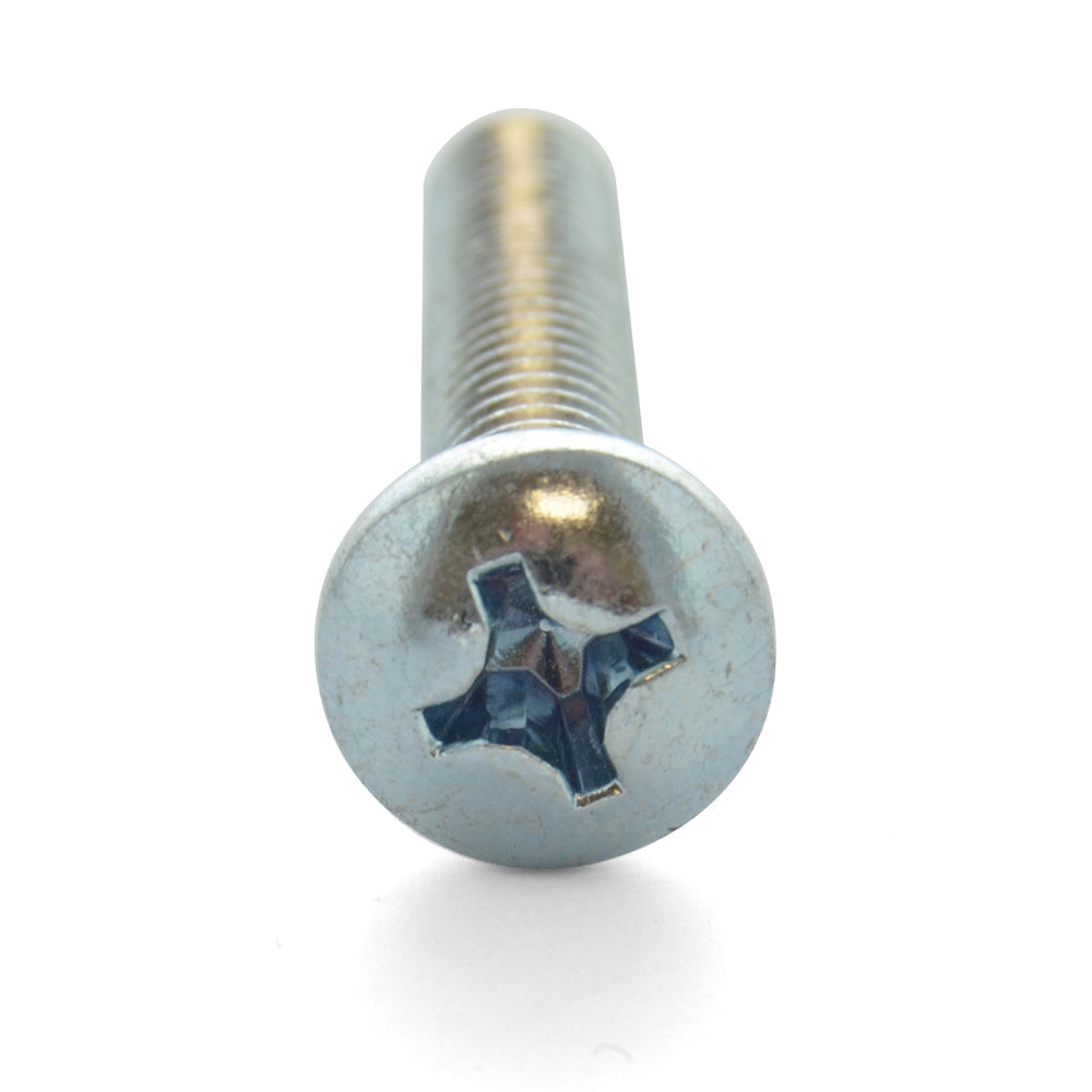 #6-32 x 1-1/4 Inch Coarse Zinc Plated Steel #2 Phillips Drive Pan Head Machine Screw