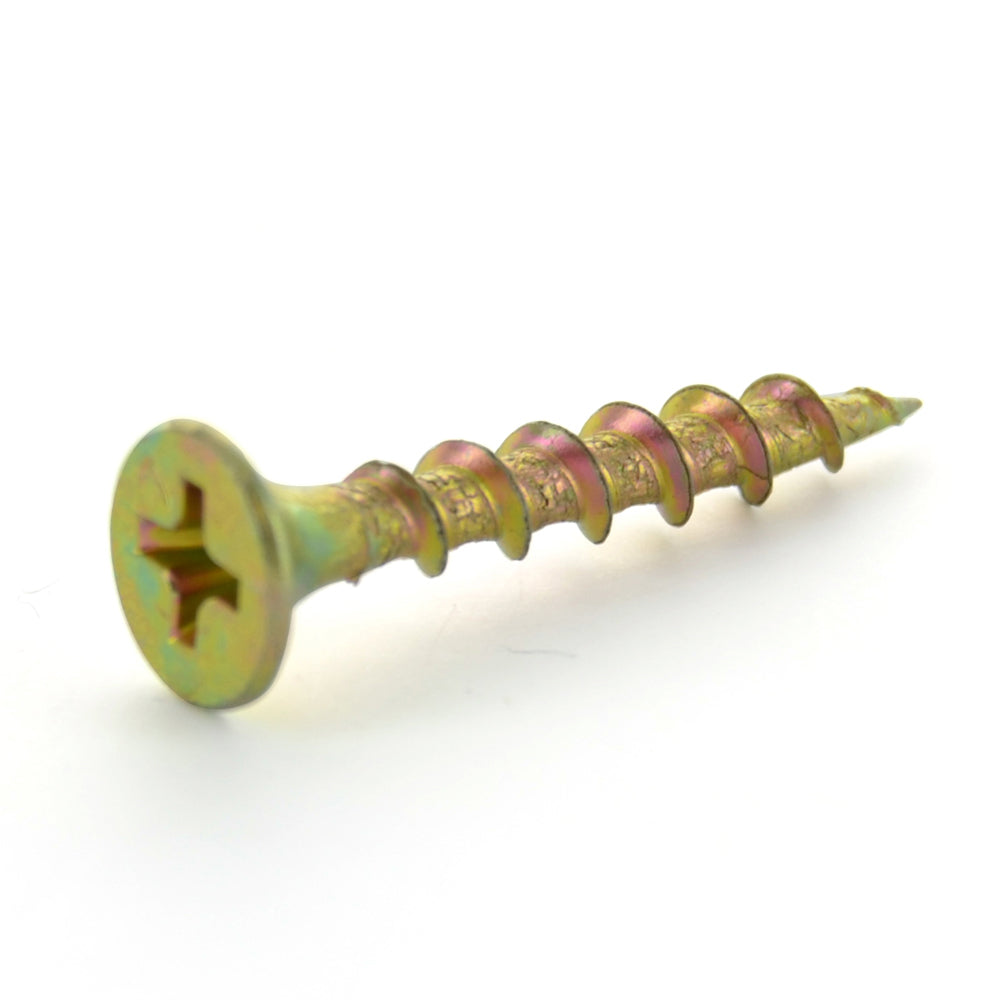 #6 x 3/4 Inch Coarse #2 Phillips Drive Bugle Head Yellow Zinc Steel Drywall Screw