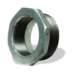 2-1/2 Inch x 1-1/2 Inch Sch 40 Threaded Galvanized Malleable Iron Hex Bushing
