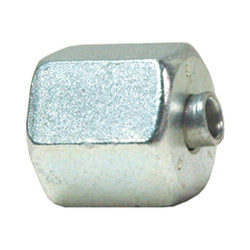 M25 10000 Psi Zinc Plated Yellow Dichromate Carbon Steel Pipe Metric Adapter - Heavy DIN 24 Degree Cap