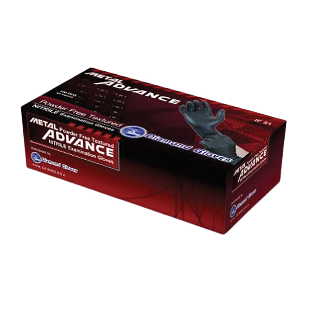 Diamond Gloves 5Mil Finger Micro Textured Exam Black Nitrile Glove 100/Box Extra Large