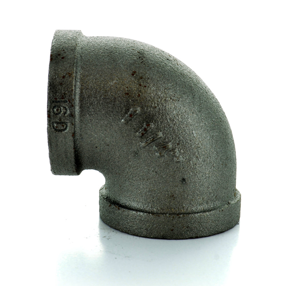 1/8" Schedule 40 Female NPT Black Welded Malleable Iron 90 Degree Elbow USA